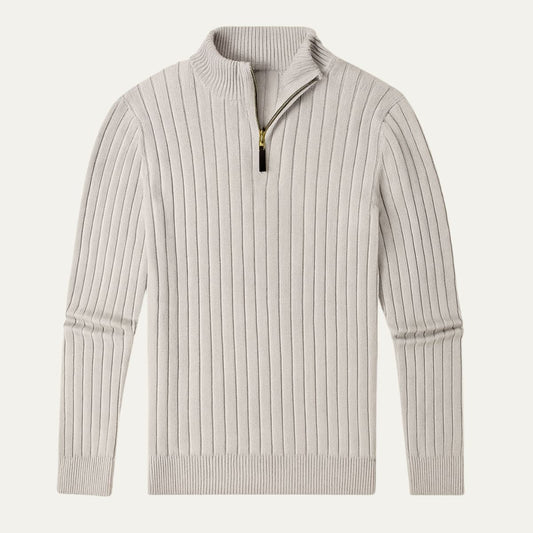 Men's Quarter Zip Sweater Old Money - Fashinoza
