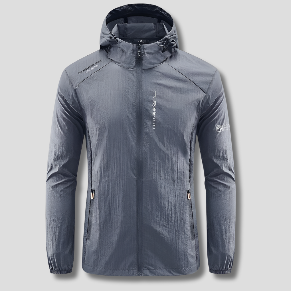 Men's Hooded Summer Jacket Windproof Water Resistant