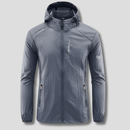 Men's Hooded Summer Jacket Windproof Water Resistant