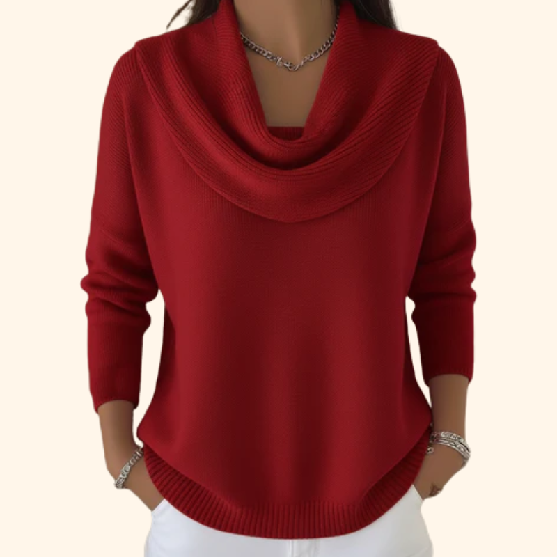 Women’s Cowl Neck Knit Sweater