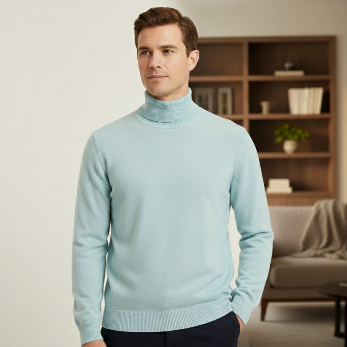 Men's Wool Sweater Soft 100% Wool