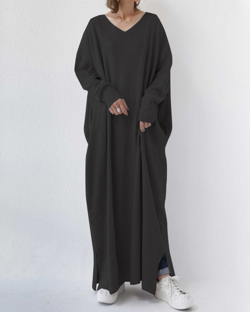 Women's Long Sleeve Maxi Dress Elegant Winter