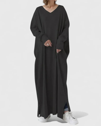 Women’s Long Sleeve V-Neck Maxi Dress