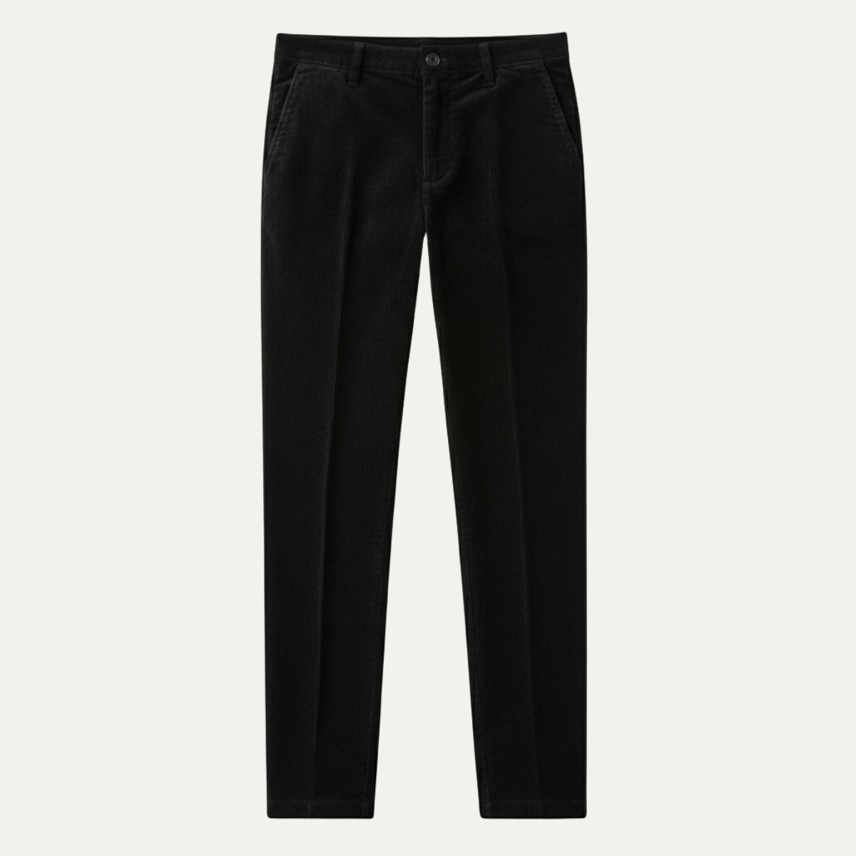 Men's Corduroy Pants Elastic Waist Casual Brown