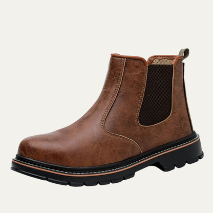 Men's Waterproof Steel Toe Slip On Work Boots