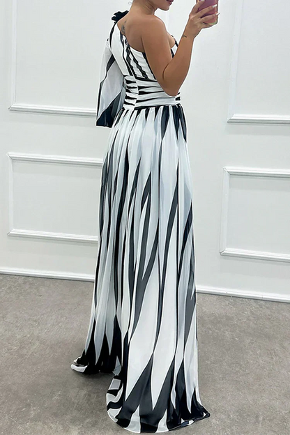 Women's One Shoulder Maxi Dress Asymmetric