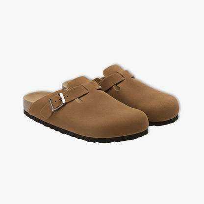 Women's Fashion Cork Suede Mules Slippers