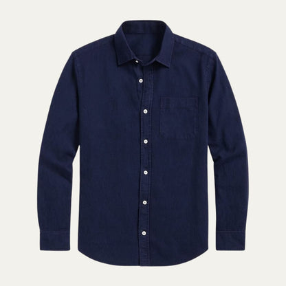 Men's Casual Denim Shirt Blue