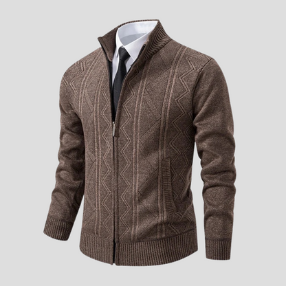 Men's Knit Cardigan Sweater Layering Piece - Fashinoza