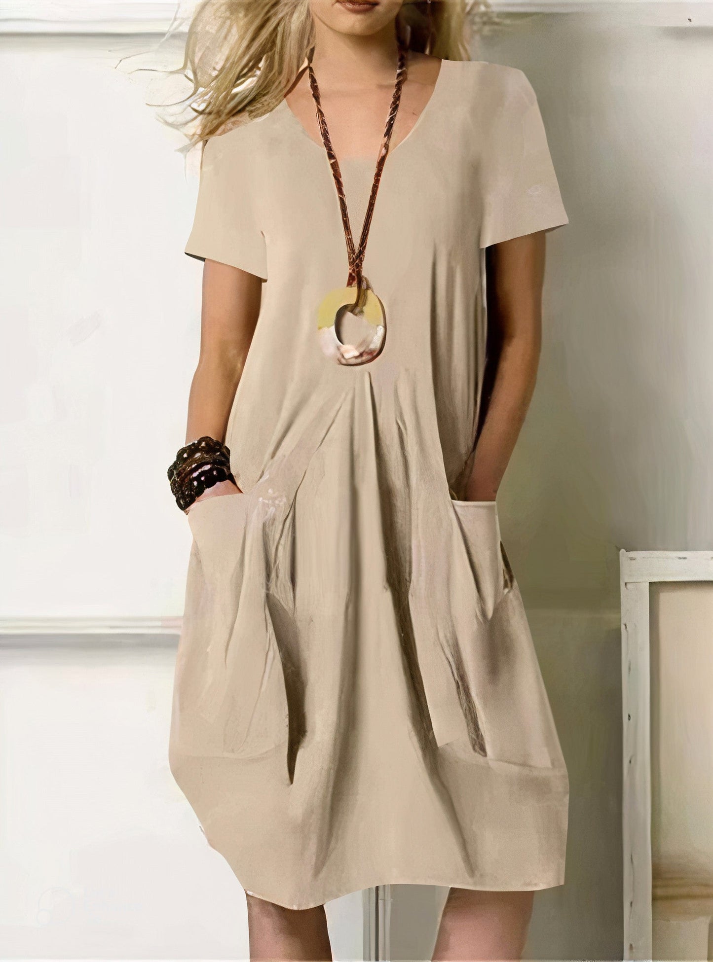 Women's Relaxed Fit Short Sleeve Dress