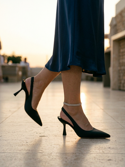 Women's Pointed-Toe Slingback Pumps Stiletto Heel