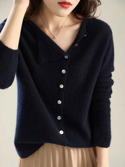 Women's Asymmetric Cardigan Long Sleeves