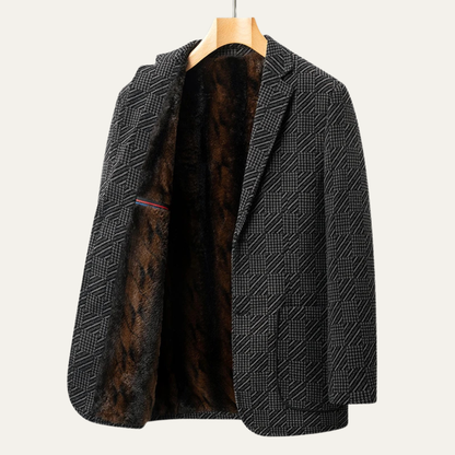 Mandello Men's Chenille Blazer Soft Fur Lining Winter