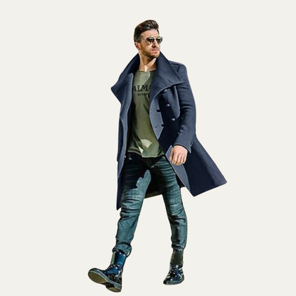 Dunhill Men's Wool Double Breasted Trench Coat