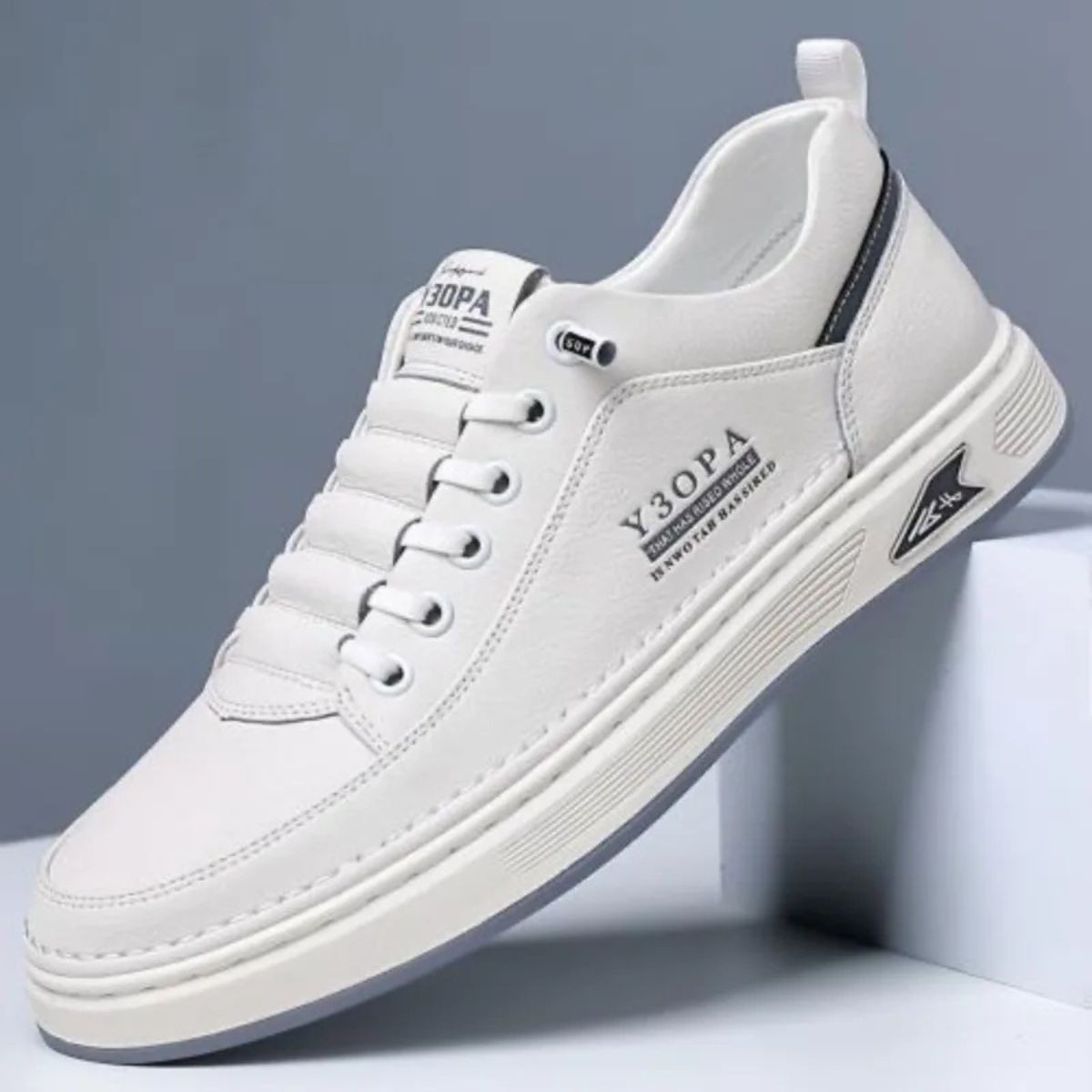 Men's Orthopedic Sneakers Shoes Modern Leather Brown