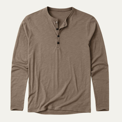 Men's Long Sleeve Cotton Polo Shirt
