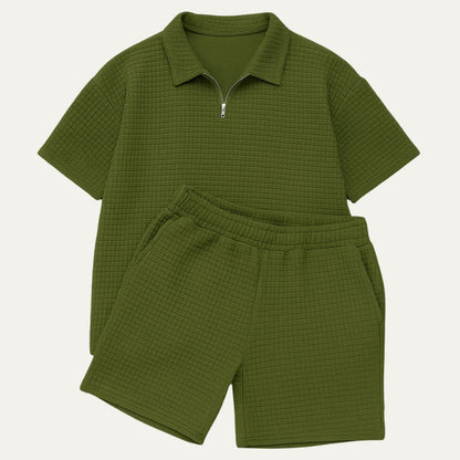 Men's Polo Shirt And Shorts Set