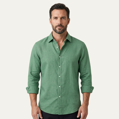 Men's Linen Beach Shirt Casual Summer