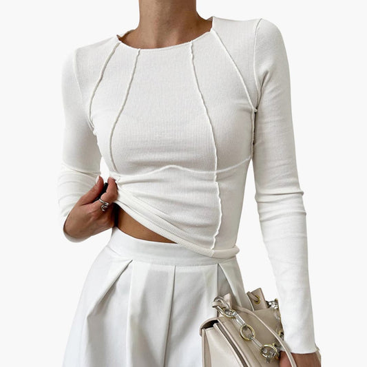 Women's Long Sleeve Sculpted Seam - Fashinoza