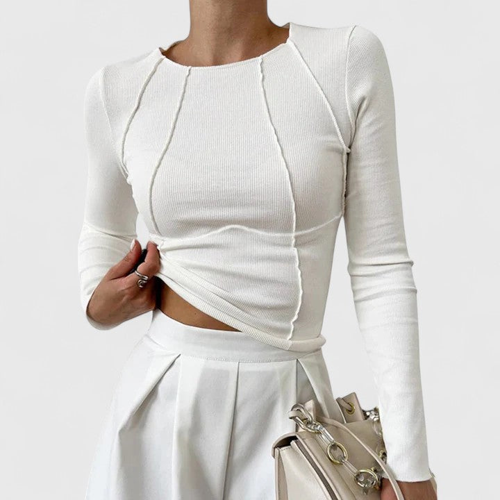 Hailey | Women’s Modern Seam Detail Crop Top