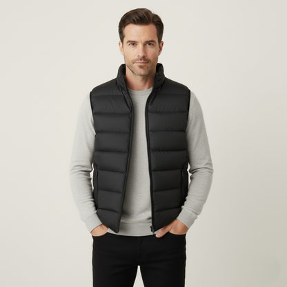 Men's Puffer Vest Quilted Black