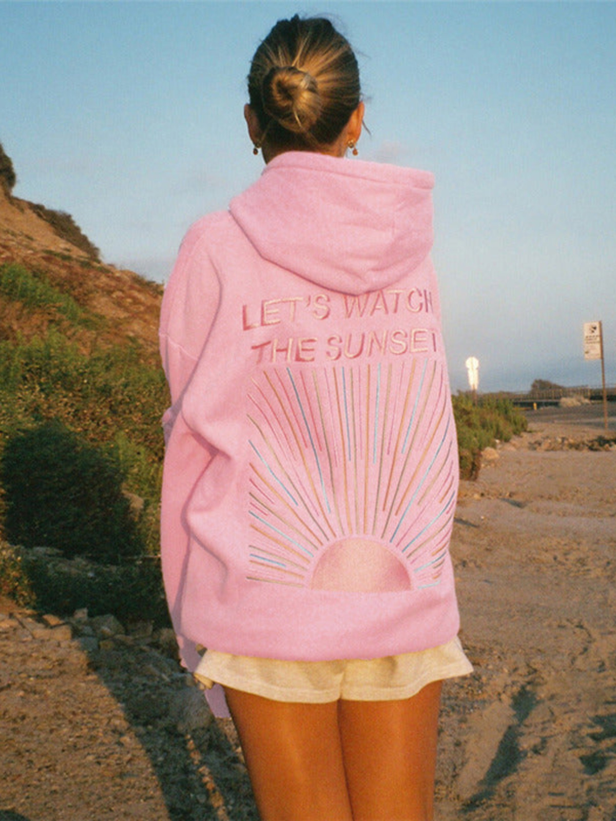 Women's Cozy Hoodie Sunset Colors Casual Outerwear