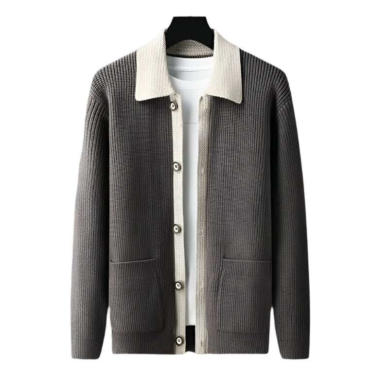 Men's Wool Cardigan with Pockets