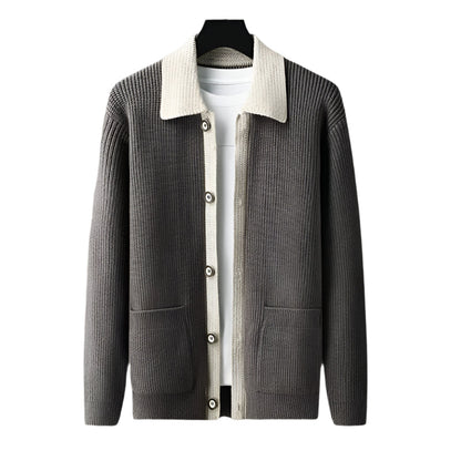 Men's Wool Cardigan with Pockets