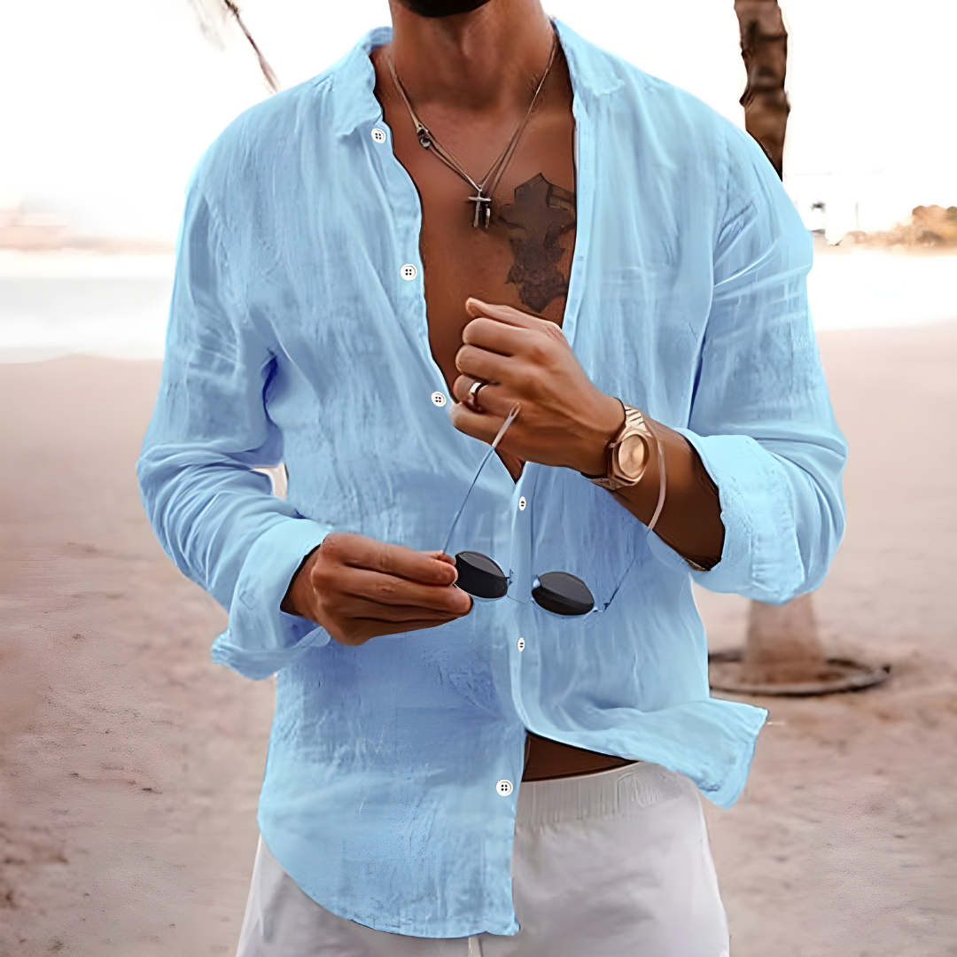Men's Long Sleeve Button Shirt