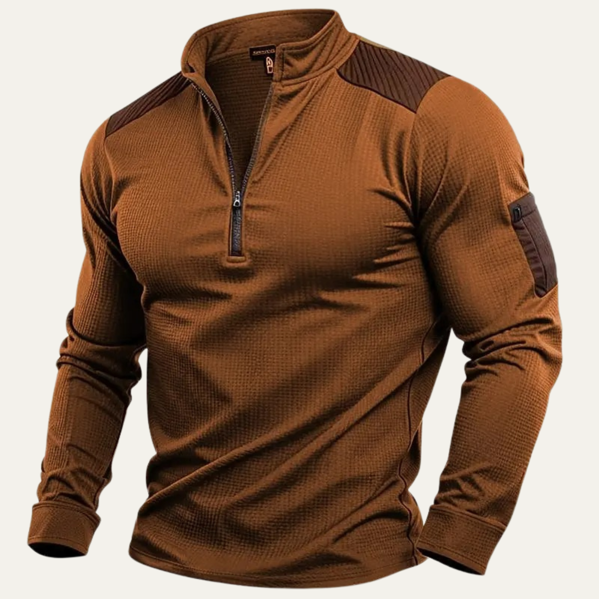 Men's Casual Half Zip Sweater Stand Collar