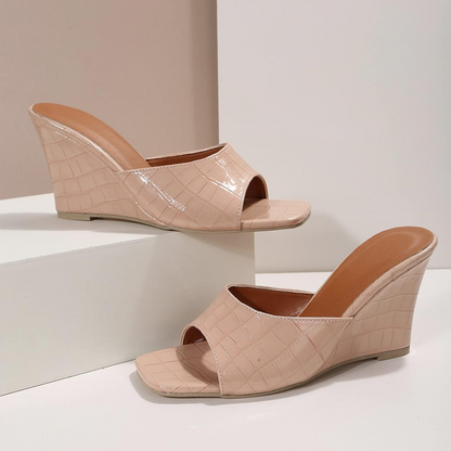 Women's Leather Wedge Shoes Cushioned