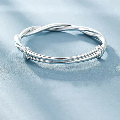 Silver Twisted Chain Bracelet - Fashinoza