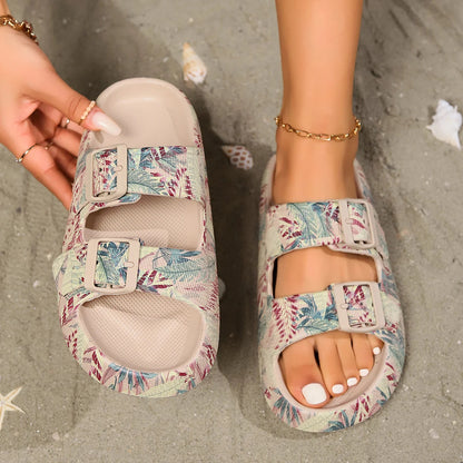 Estelle Women's Flat Sandals Adjustable Buckle