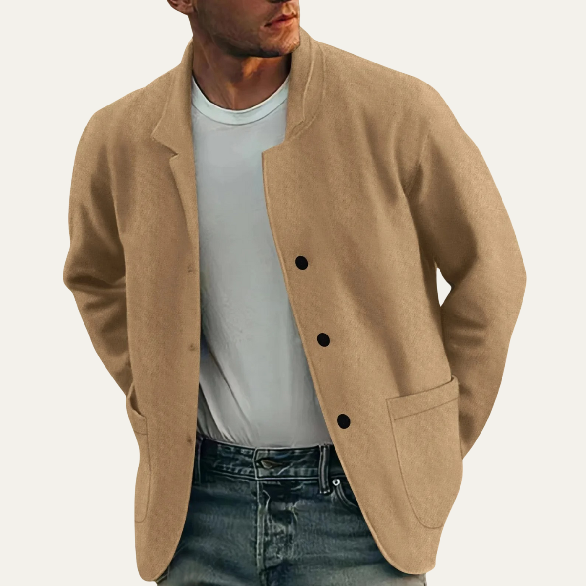 Men's Blazer Jacket Lightweight Beechwood Brown