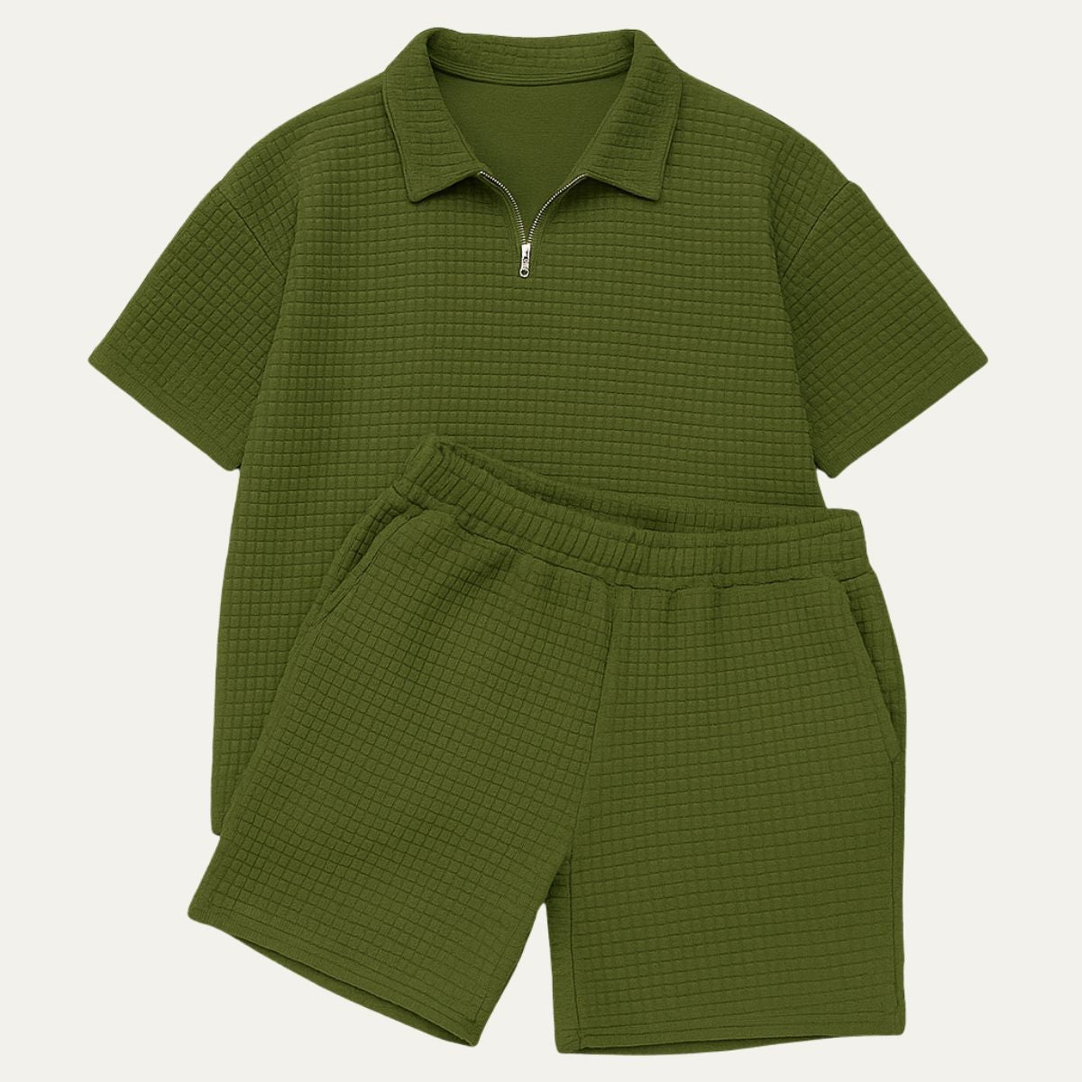 Men's Polo Shorts Set Red