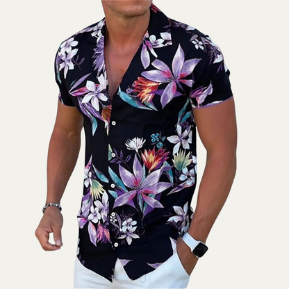 Men's Hawaiian Shirt Lightweight Coconut Print