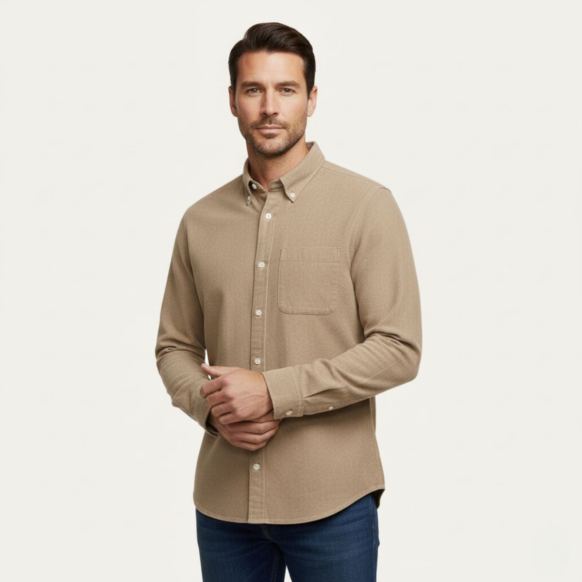 Men's Casual Denim Shirt Blue