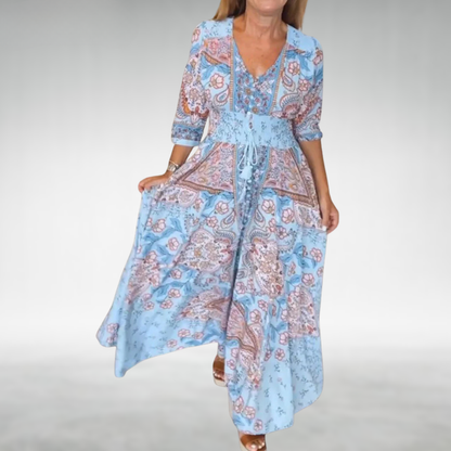 Women's Flowy Maxi Dress Draped Cocktail Black