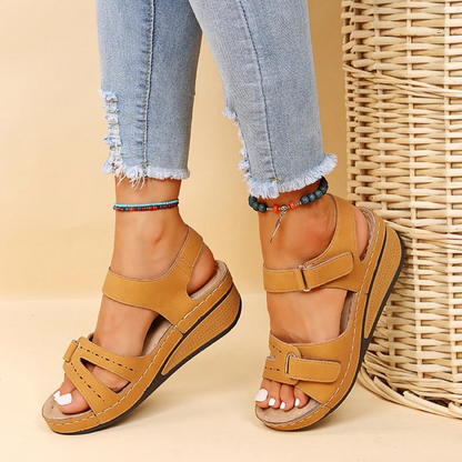 Wedge Heel Shoes Soft Sole Velcro Strap