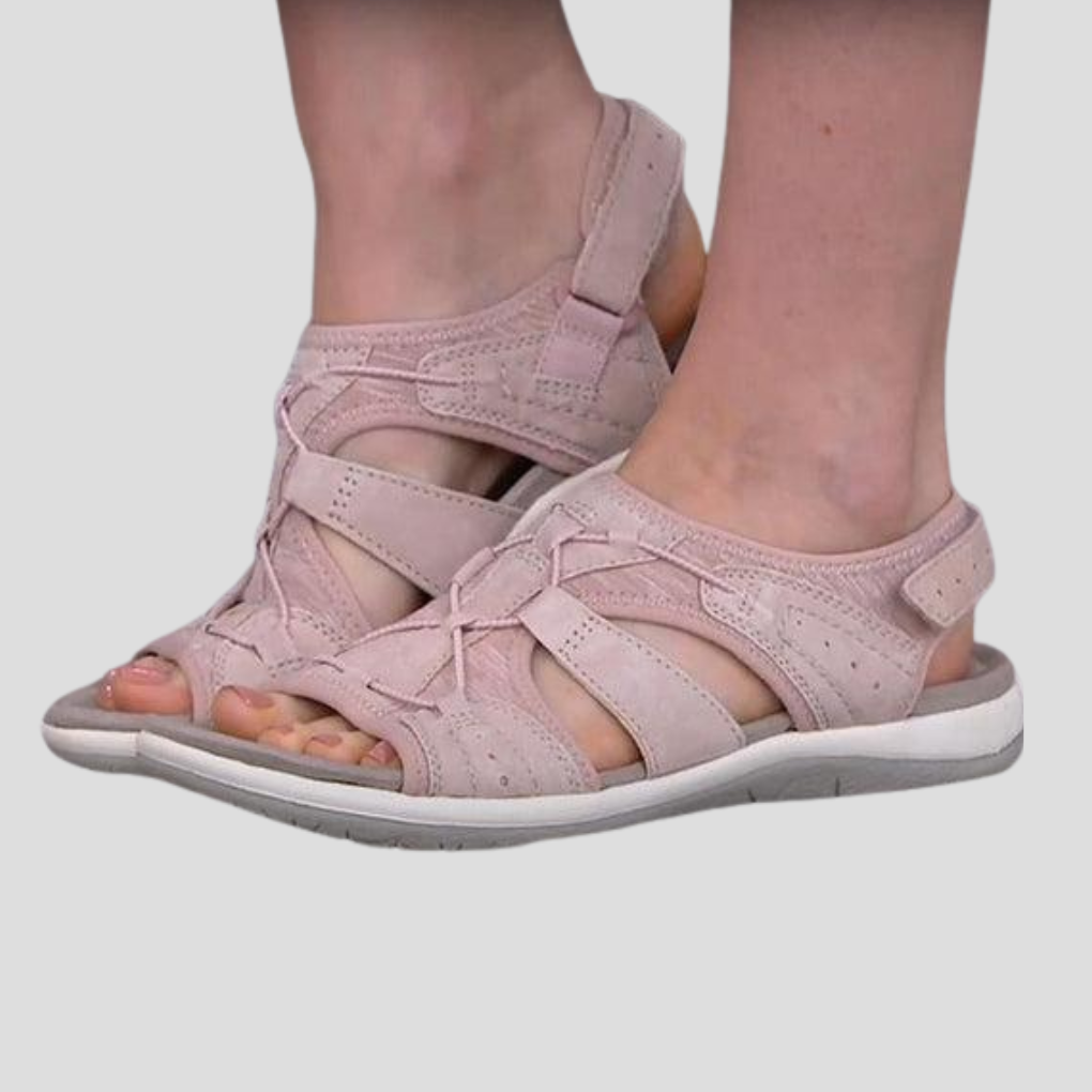 Women's Strappy Sandals Leather Brown