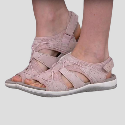 Women's Strappy Sandals Leather Brown