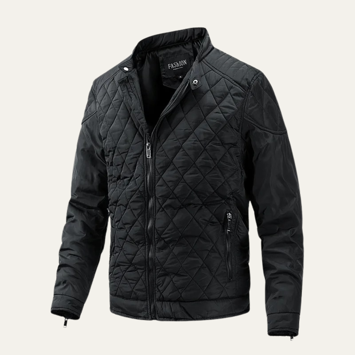 Crestfall Men's Quilted Padded Jacket Warm Zip Up