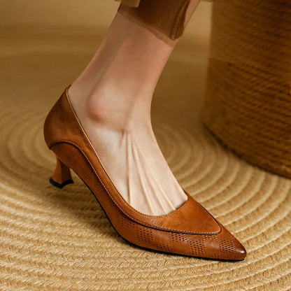 Belle Genuine Leather Heels