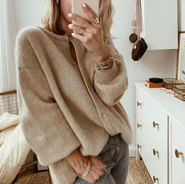 Women's Oversized Knit Cardigan Sweater