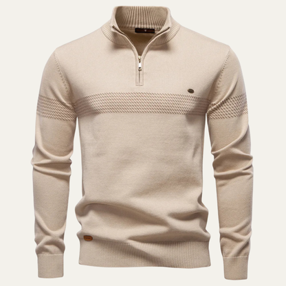 Mens Knit Sweater Half Zip Business Casual