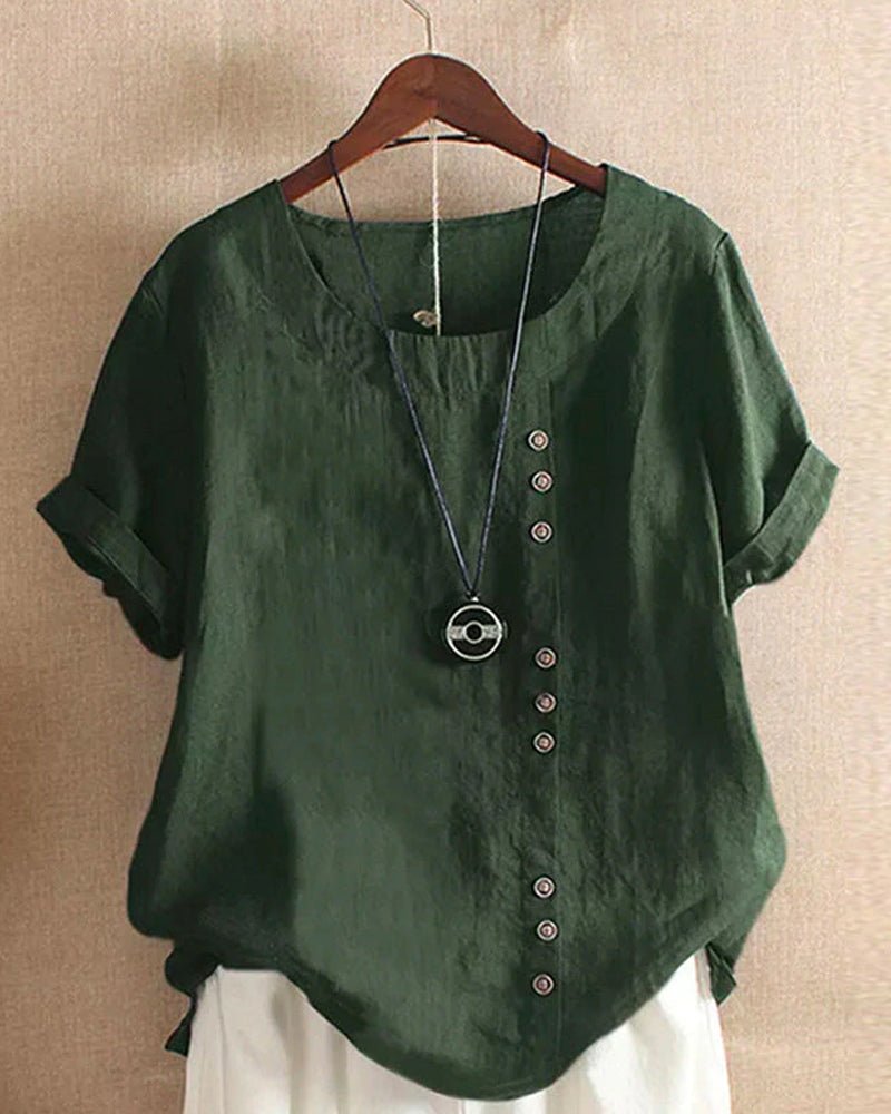 Women's Linen Short Sleeve Casual