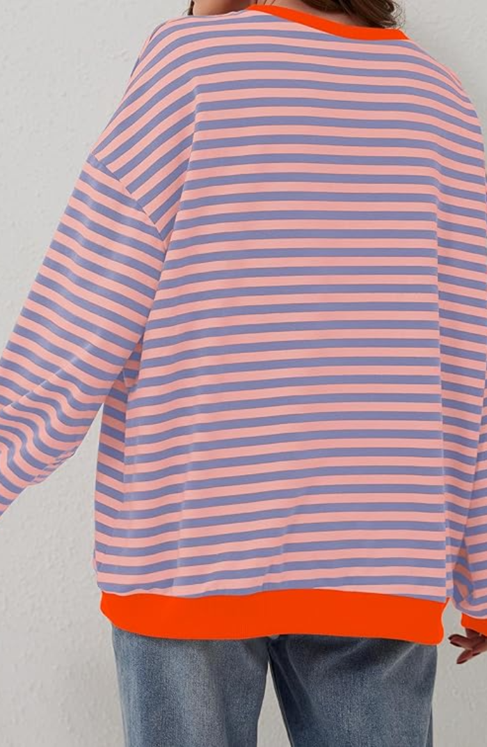 Alana | Women Spring Striped Crewneck Sweater