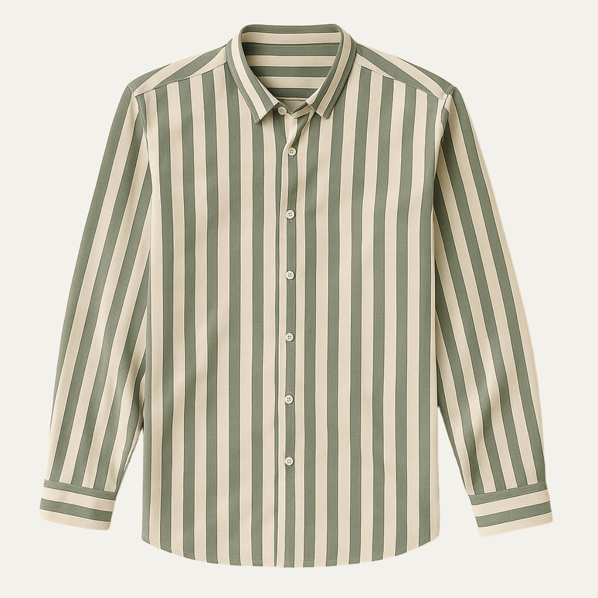 Men's Linen Stripe Dress Shirt