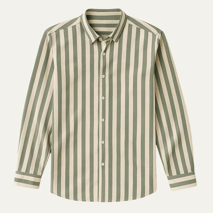 Men's Linen Stripe Dress Shirt