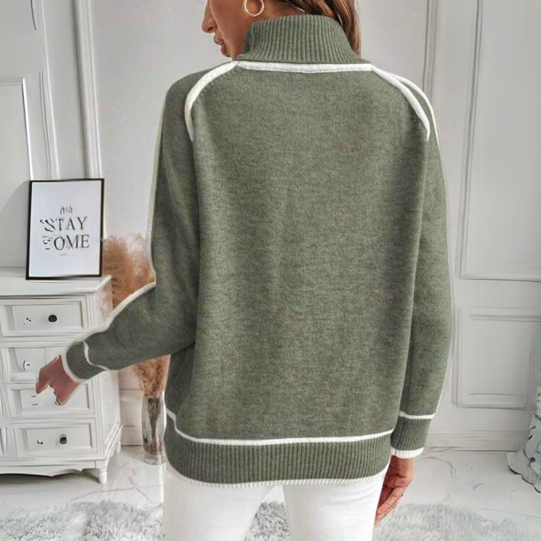 Addison | Women’s Summer Turtleneck Long Sleeve Sweater